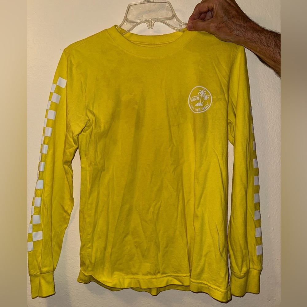 yellow vans long sleeve shirt